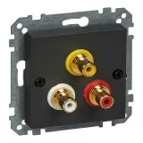 Schneider Electric MTN4351-0414 аудиорозетка Merten System M, антрацит